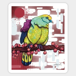 Whistling green pigeon Sticker